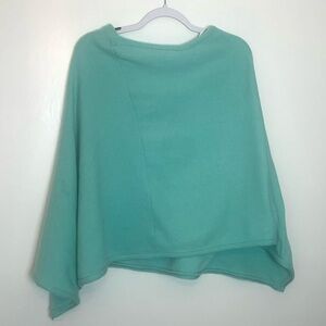 Lilly PulitzerTeal Turquoise Poncho sweater 100% Cashmere Large/XL